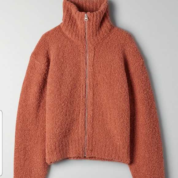 WILFRED FREE ARITZIA Brown Marilyn Cropped Alpaca Sweater - Picture 3 of 12